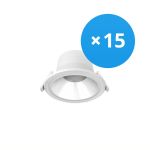 Mehrfachpackung 15x Noxion LED Downlight Apollo 9W 1100lm 60D - 830 Warmweiß | 145mm - UGR <19