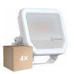 Mehrfachpackung 4x Ledvance LED-Scheinwerfer Aluminium Weiß 17W 2400lm 100D - 840 Kaltweiß | IP66 - Symmetrisch