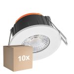 Mehrfachpackung 10x Ledvance LED-Spot Combo Fix Aluminium Weiß 6W 600lm 60D - 827-830-840 CCT | 82mm - Ausschnitt 68mm - IP65